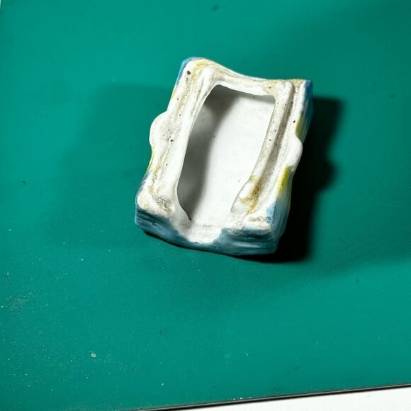 ANTIQUE PORCELAIN FIGURAL SADDLED PIG HOG CONDIMENT MUSTARD POT BANK BOX - Picture 6 of 8